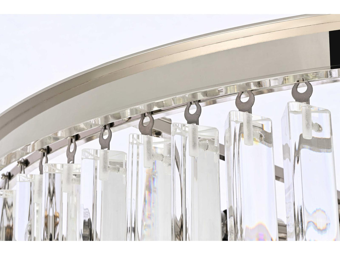 Elegant Lighting Sydney 58-Light Polished Nickel Tiered Chandelier with Royal Cut Crystals