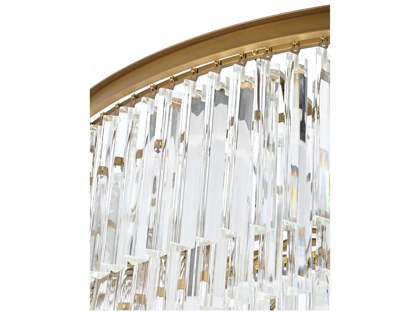 Elegant Lighting Sydney 58-Light Tiered Chandelier in Satin Gold with Royal Cut Crystal