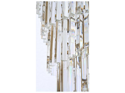 Elegant Lighting Sydney 58-Light Tiered Chandelier in Satin Gold with Royal Cut Crystal