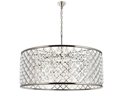 Elegant Lighting Madison 10-Light Polished Nickel Crystal Drum Chandelier