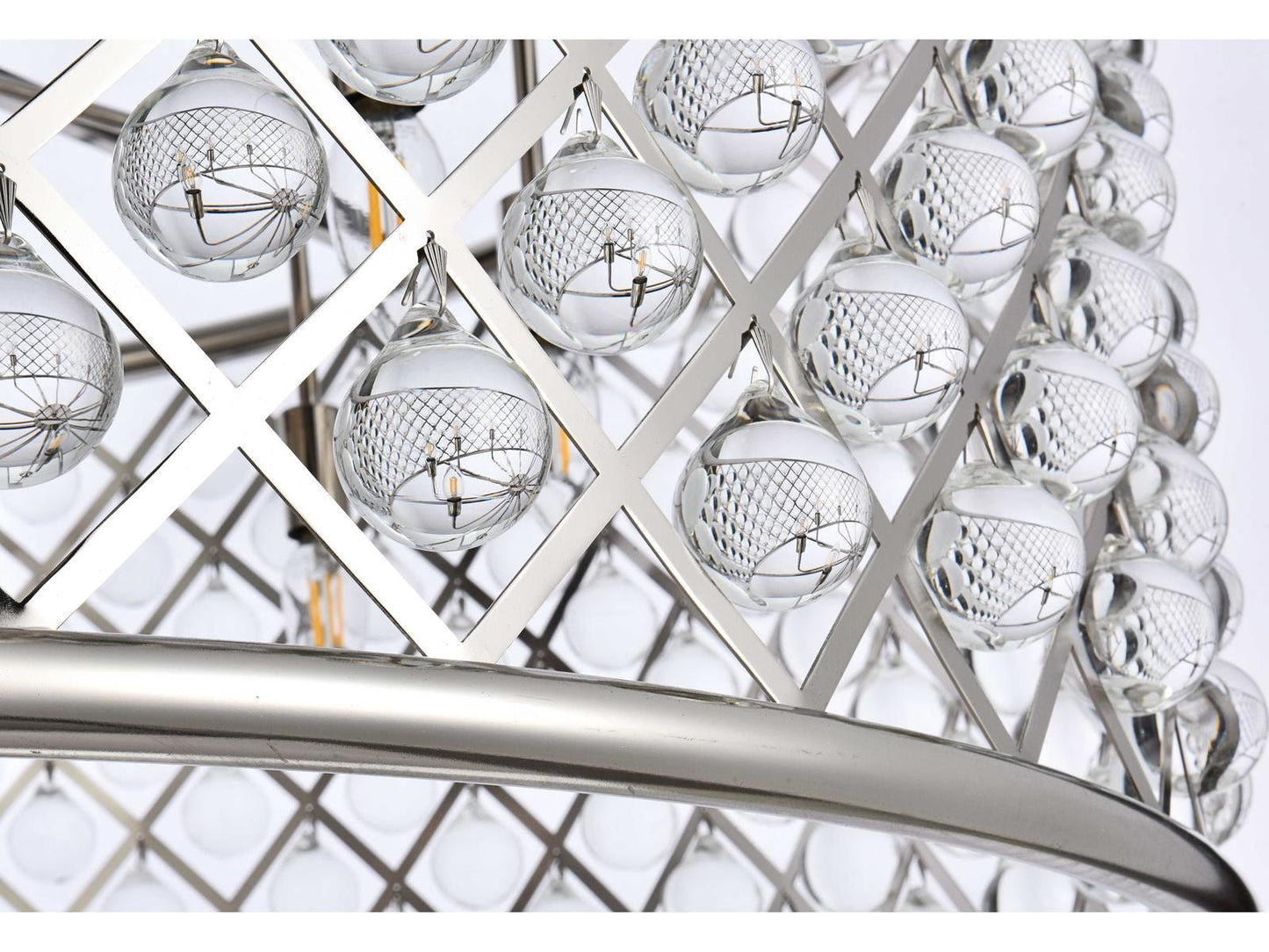 Elegant Lighting Madison 10-Light Polished Nickel Crystal Drum Chandelier