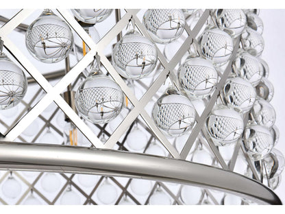 Elegant Lighting Madison 10-Light Polished Nickel Crystal Drum Chandelier