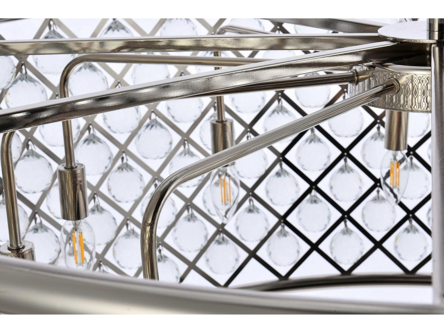 Elegant Lighting Madison 10-Light Crystal Drum Chandelier in Polished Nickel