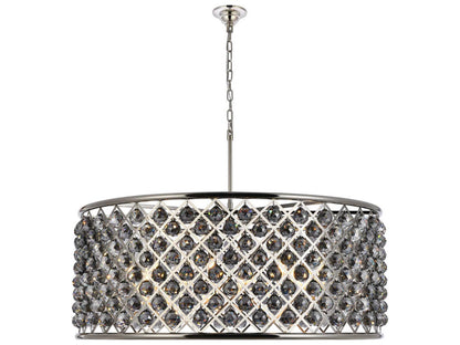 Elegant Lighting Madison 10-Light Polished Nickel Crystal Drum Chandelier