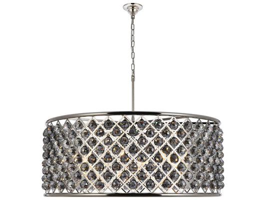 Elegant Lighting Madison 10-Light Polished Nickel Crystal Drum Chandelier