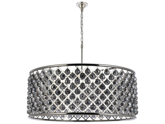 Elegant Lighting Madison 10-Light Polished Nickel Crystal Drum Chandelier