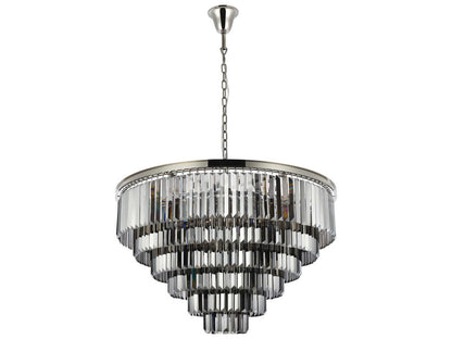 Elegant Lighting Sydney 33-Light Polished Nickel Royal Cut Crystal Chandelier