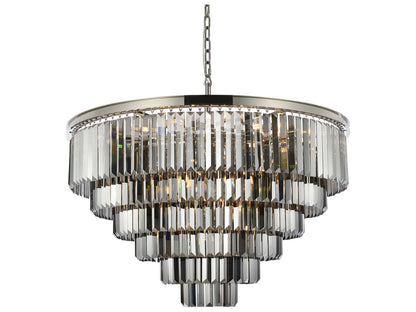 Elegant Lighting Sydney 33-Light Polished Nickel Royal Cut Crystal Chandelier