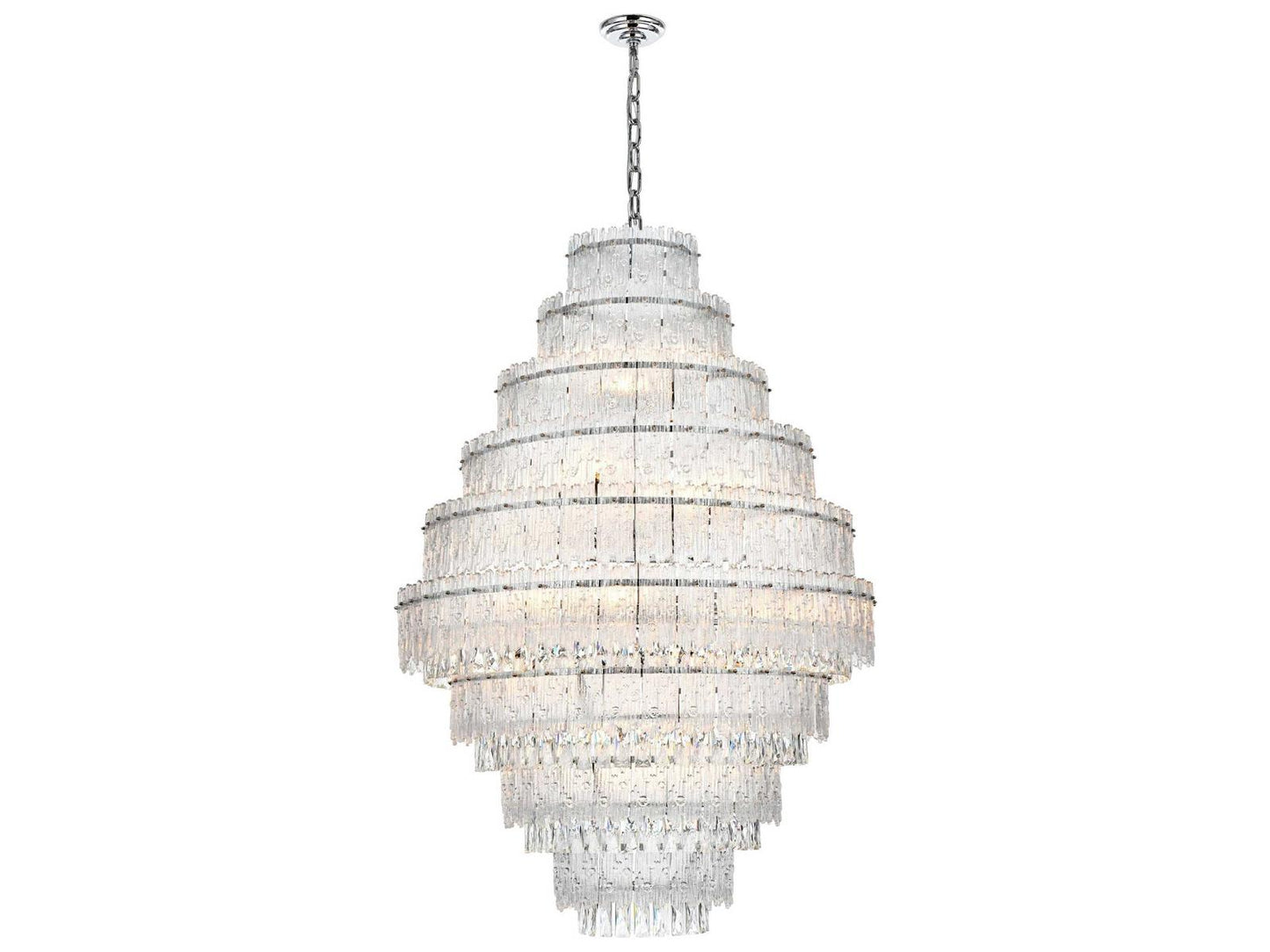 Elegant Lighting Emilia 27-Light Chrome Tiered Crystal Chandelier