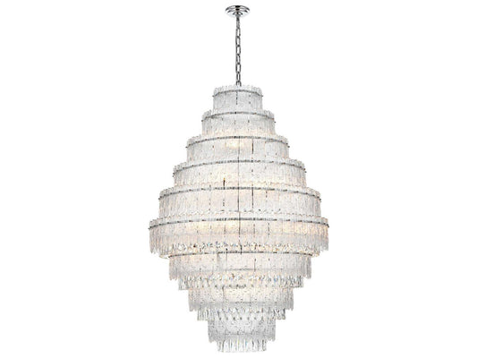 Elegant Lighting Emilia 27-Light Chrome Tiered Crystal Chandelier