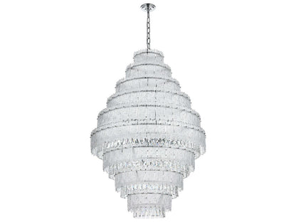 Elegant Lighting Emilia 27-Light Chrome Tiered Crystal Chandelier
