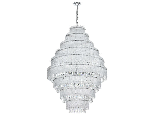 Elegant Lighting Emilia 27-Light Chrome Tiered Crystal Chandelier