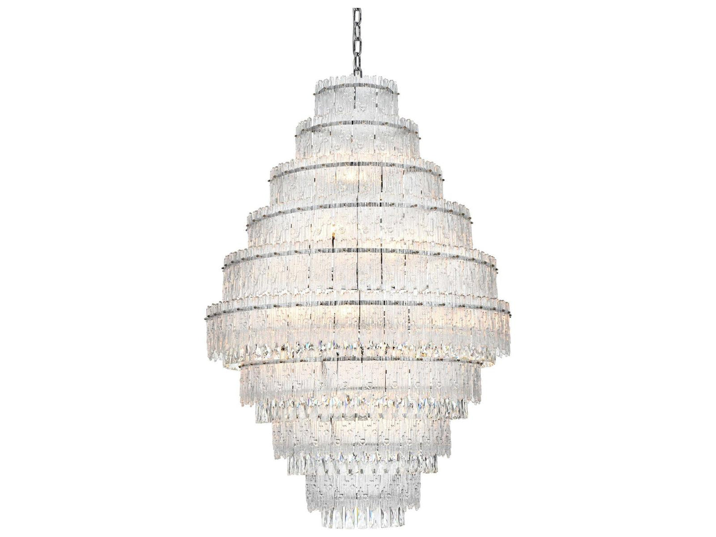Elegant Lighting Emilia 27-Light Chrome Tiered Crystal Chandelier
