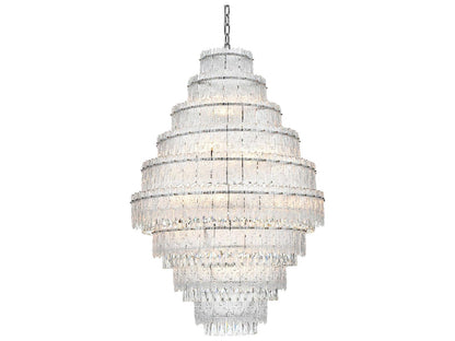 Elegant Lighting Emilia 27-Light Chrome Tiered Crystal Chandelier