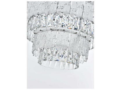 Elegant Lighting Emilia 27-Light Chrome Tiered Crystal Chandelier