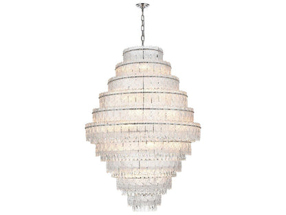Elegant Lighting Emilia 33-Light Chrome Tiered Chandelier with Clear Royal Cut Crystals