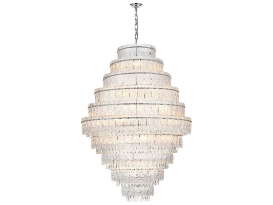 Elegant Lighting Emilia 33-Light Chrome Tiered Chandelier with Clear Royal Cut Crystals