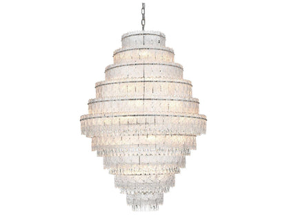 Elegant Lighting Emilia 33-Light Chrome Tiered Chandelier with Clear Royal Cut Crystals