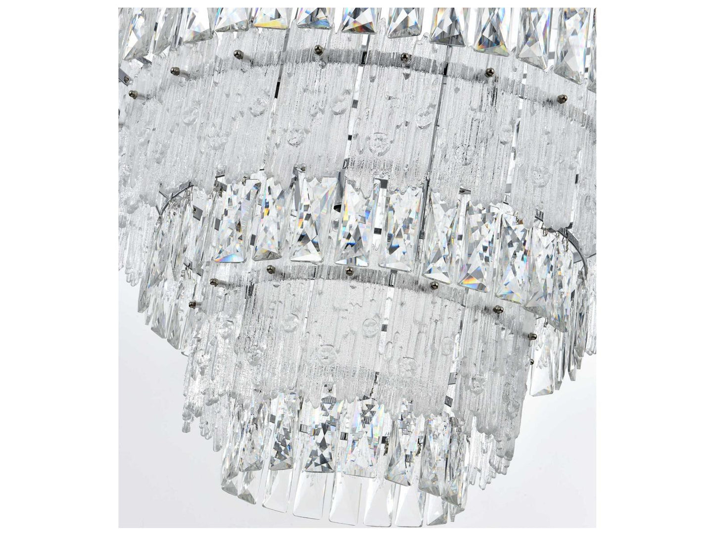 Elegant Lighting Emilia 33-Light Chrome Tiered Chandelier with Clear Royal Cut Crystals