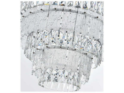 Elegant Lighting Emilia 33-Light Chrome Tiered Chandelier with Clear Royal Cut Crystals