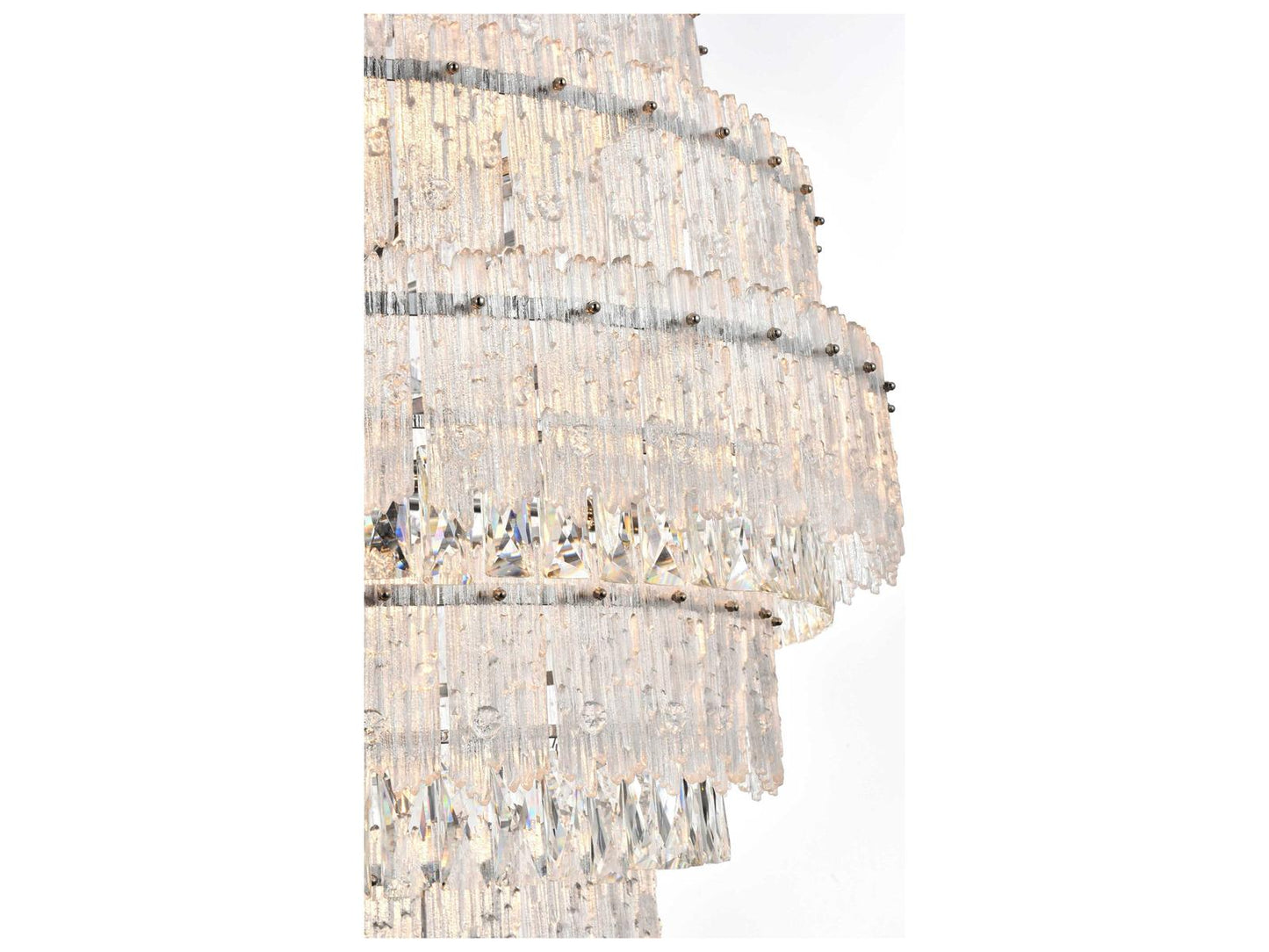 Elegant Lighting Emilia 33-Light Chrome Tiered Chandelier with Clear Royal Cut Crystals