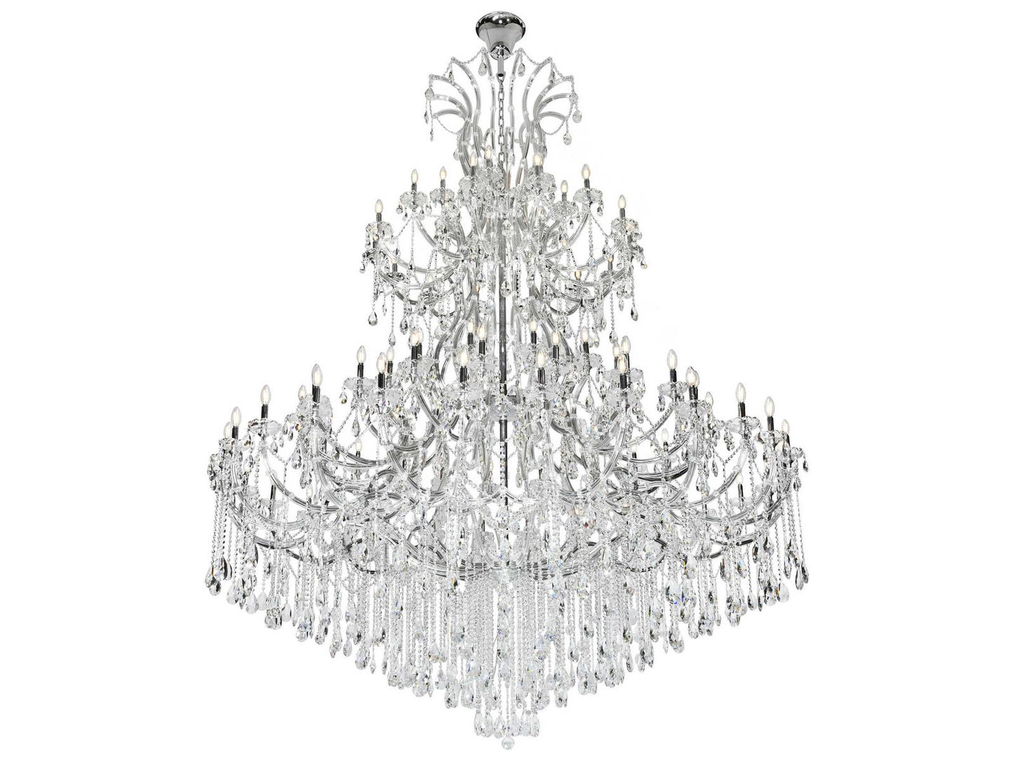 Elegant Lighting Maria Theresa 84-Light Chrome Tiered Chandelier with Clear Royal Cut Crystal