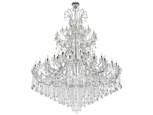 Elegant Lighting Maria Theresa 84-Light Chrome Tiered Chandelier with Clear Royal Cut Crystal