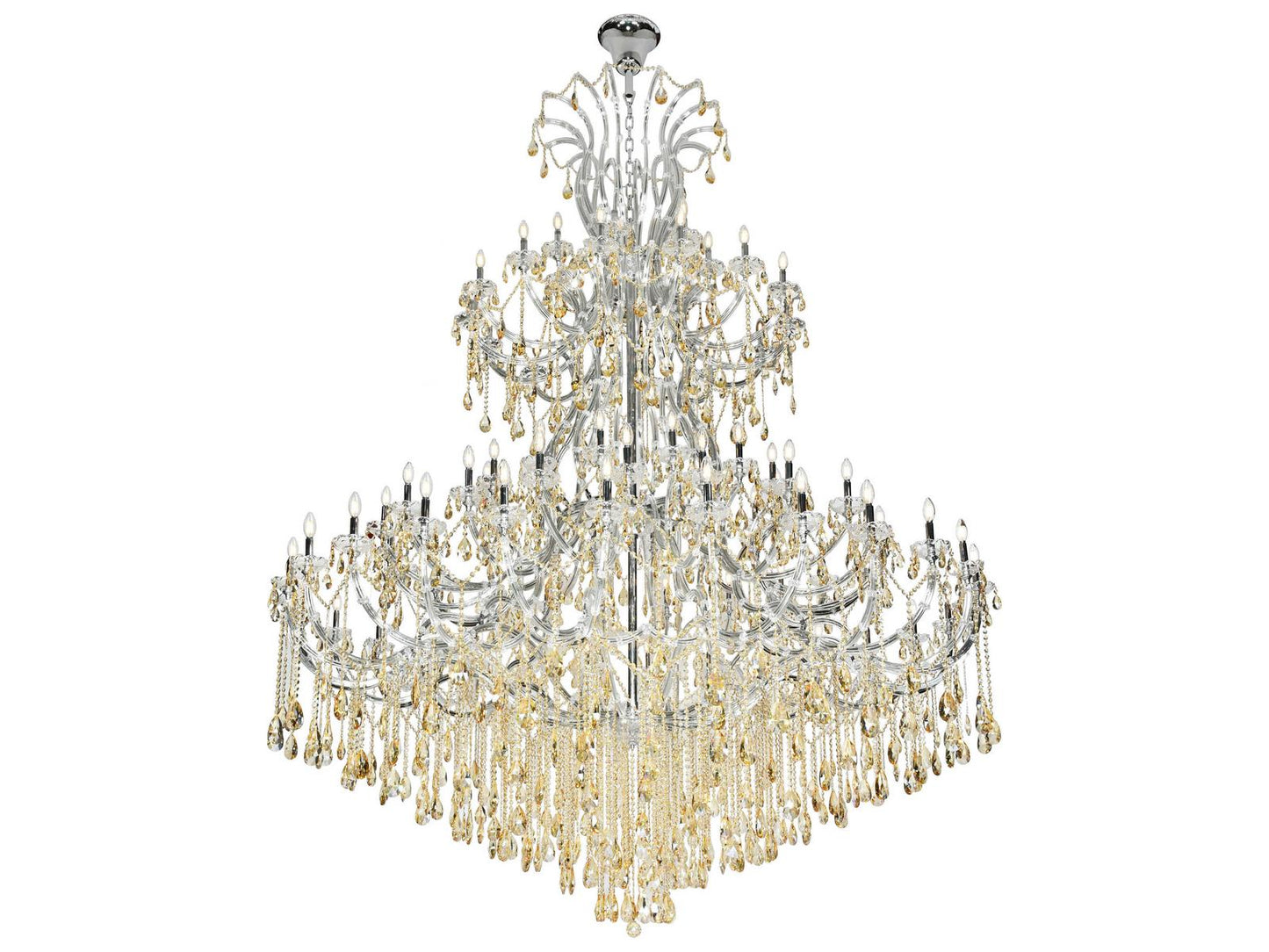 Elegant Lighting Maria Theresa 84-Light Chrome Tiered Chandelier with Clear Royal Cut Crystal