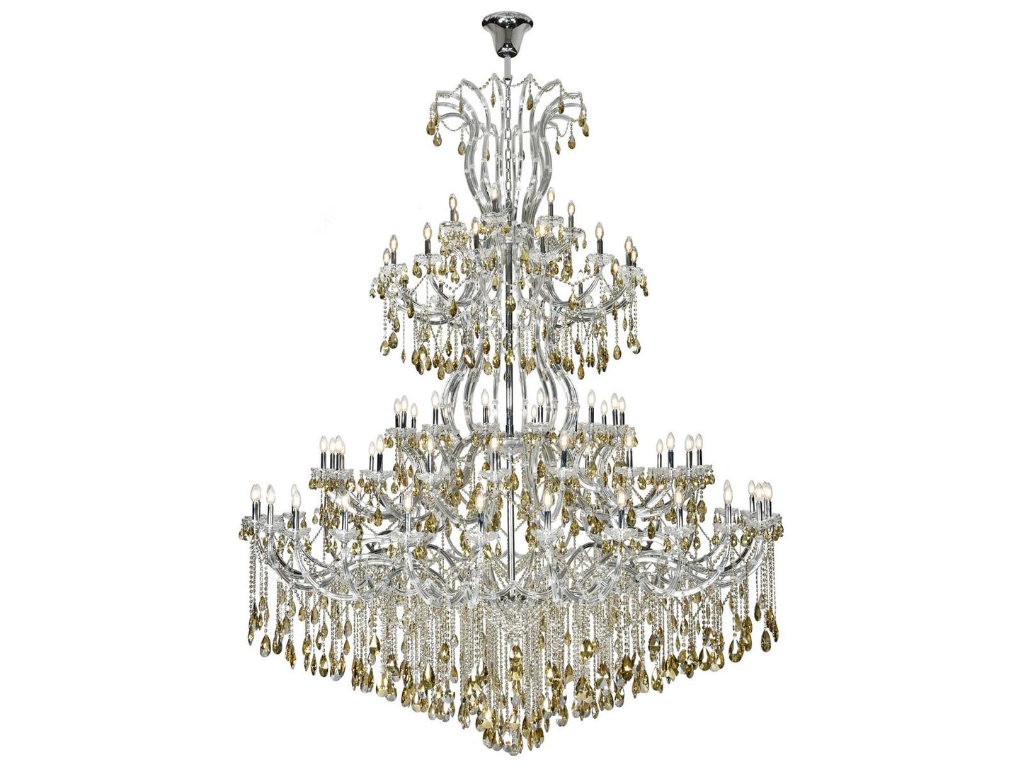 Elegant Lighting Maria Theresa 84-Light Chrome Tiered Chandelier with Clear Royal Cut Crystal