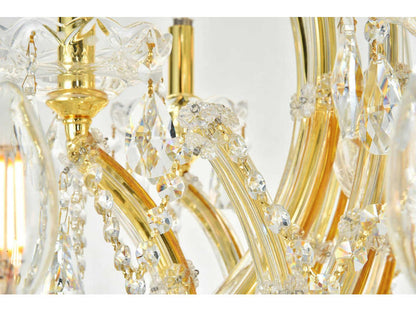 Elegant Lighting 84-Light Maria Theresa Candelabra Tiered Chandelier in Gold with Clear Crystal