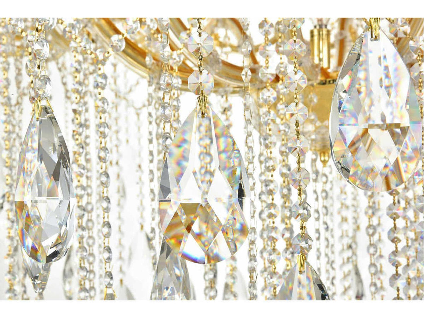 Elegant Lighting 84-Light Maria Theresa Candelabra Tiered Chandelier in Gold with Clear Crystal