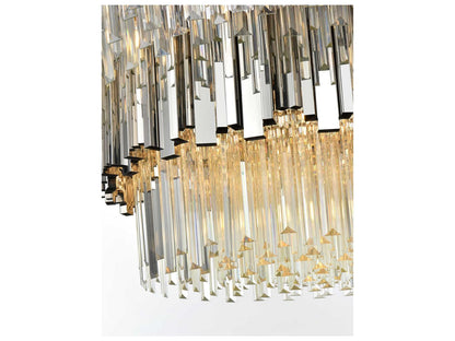 Elegant Lighting 16-Light Willow Drum Tiered Chandelier in Chrome