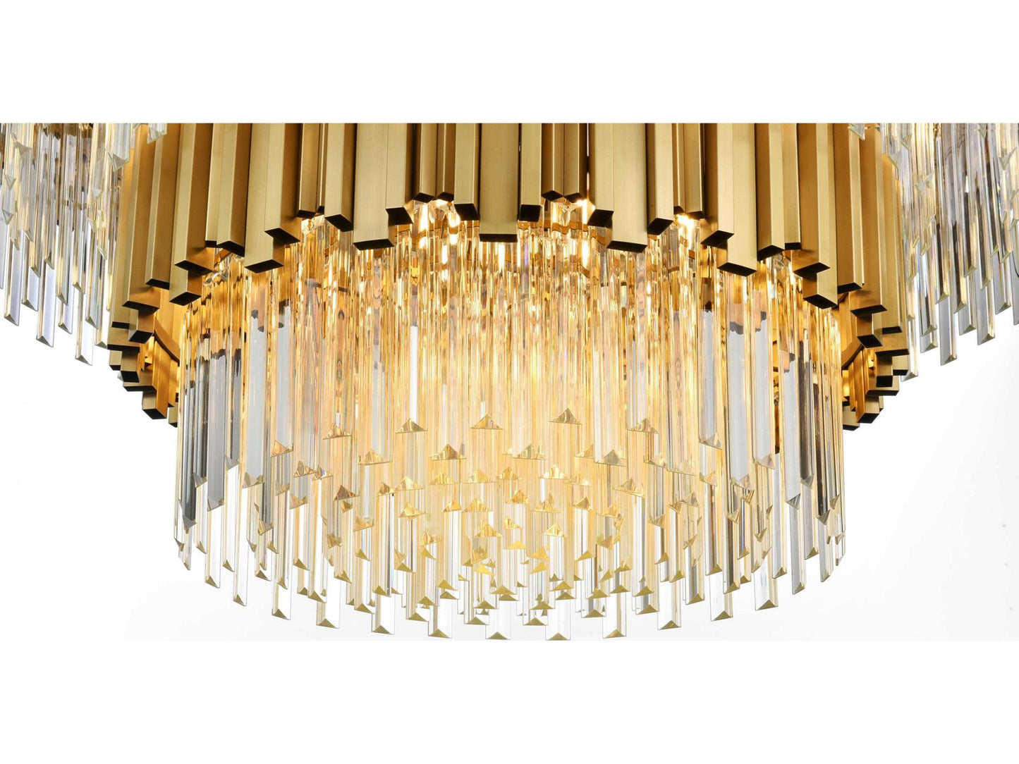 Elegant Lighting 16-Light Willow Tiered Chandelier in Satin Gold