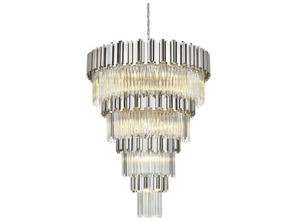 Elegant Lighting 27-Light Willow Tiered Chandelier in Chrome with Clear Glass