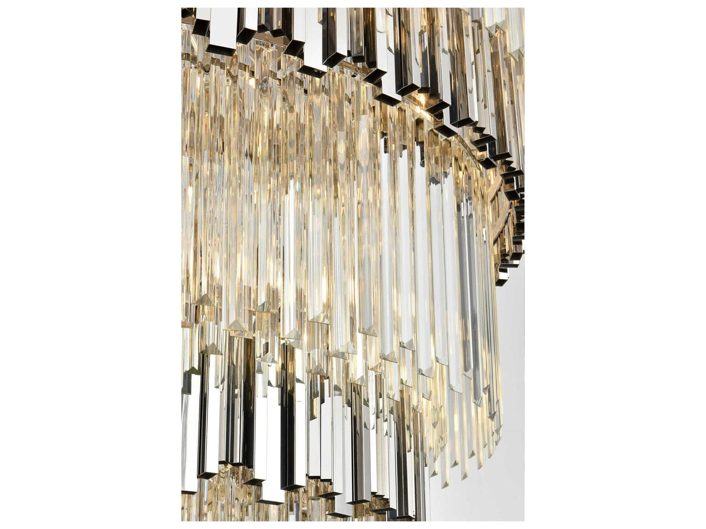 Elegant Lighting 27-Light Willow Tiered Chandelier in Chrome with Clear Glass