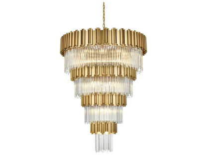Elegant Lighting 27-Light Willow Tiered Chandelier in Satin Gold