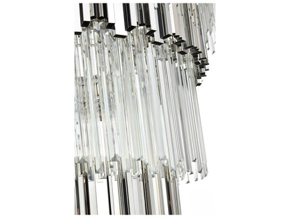 Elegant Lighting 39-Light Willow Tiered Chandelier in Chrome with Clear Glass