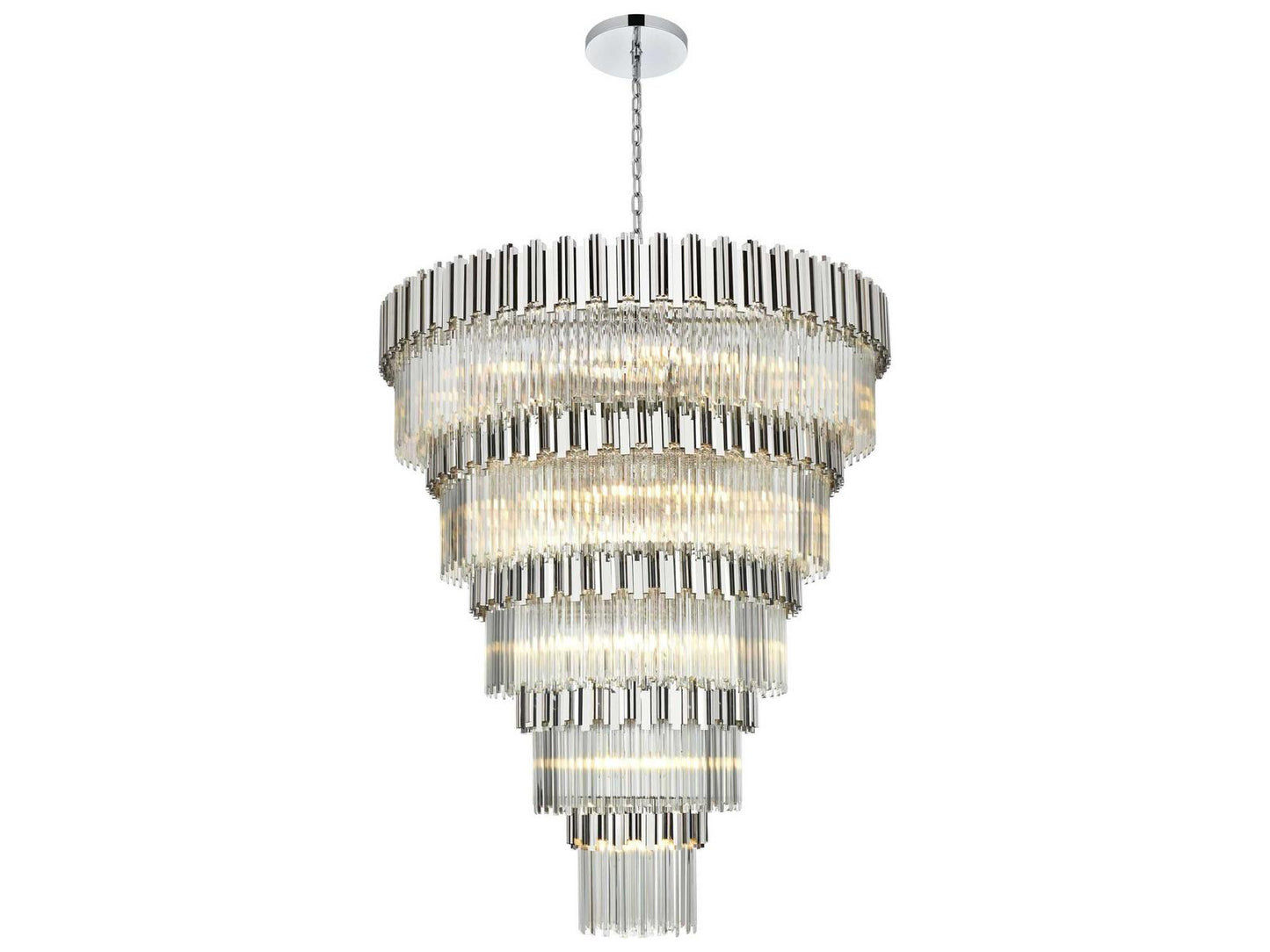 Elegant Lighting Willow 43-Light Chrome Tiered Chandelier