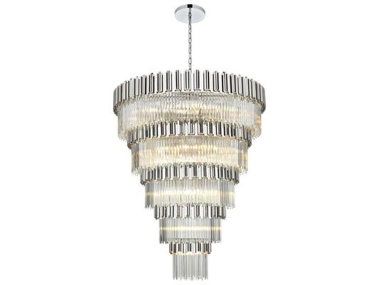 Elegant Lighting Willow 43-Light Chrome Tiered Chandelier