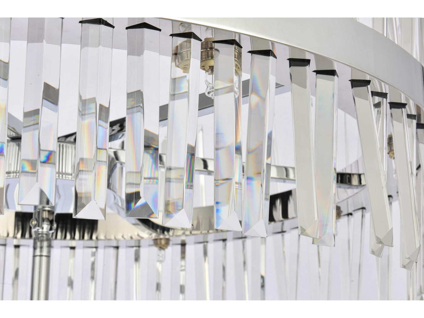 Elegant Lighting 46-Light Serephina Tiered Crystal Chandelier in Chrome