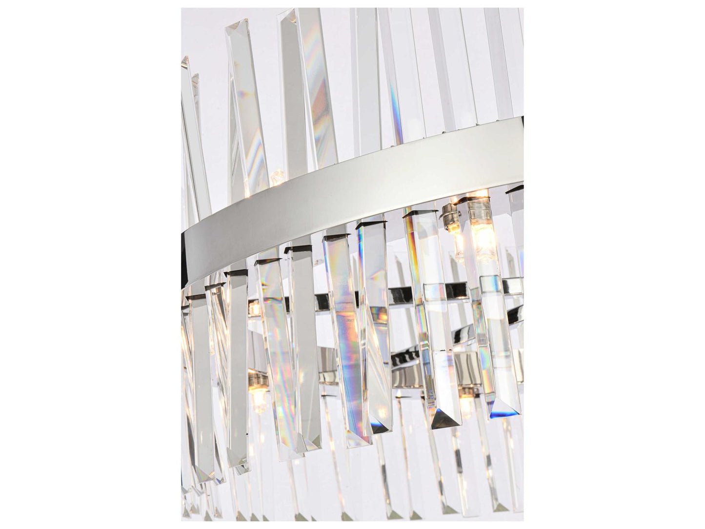 Elegant Lighting 46-Light Serephina Tiered Crystal Chandelier in Chrome