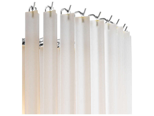 Eichholtz Nova 9-Light Chandelier in Nickel with Frosted Glass Droplets