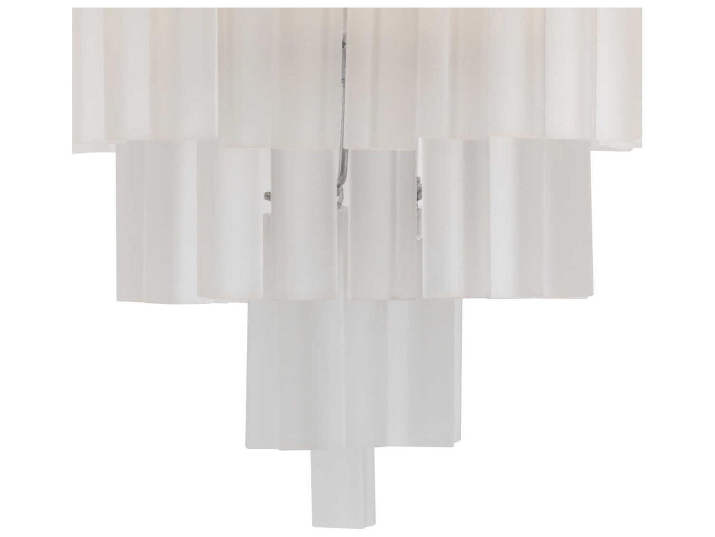 Eichholtz Nova 9-Light Chandelier in Nickel with Frosted Glass Droplets