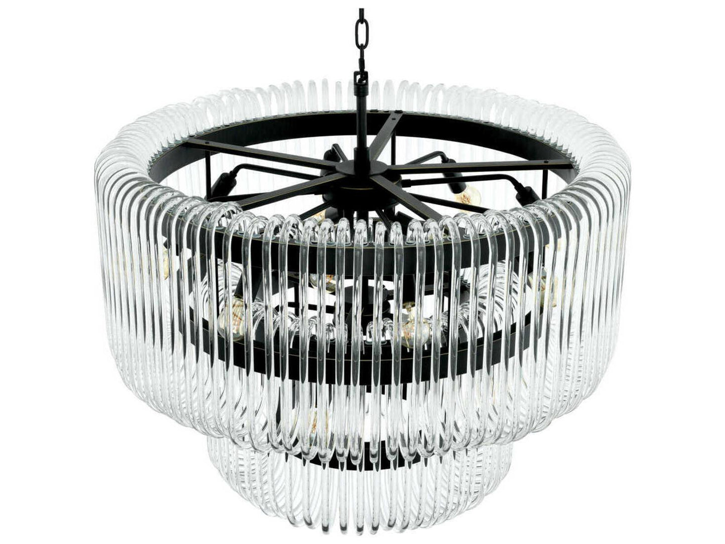Eichholtz Sutton House 15-Light Art Deco Chandelier in Bronze Finish