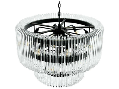 Eichholtz Sutton House 15-Light Art Deco Chandelier in Bronze Finish
