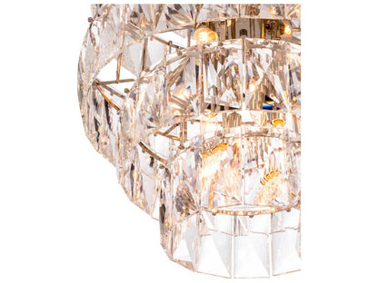 Eichholtz 26-Light Amazone Crystal Glass Chandelier in Nickel