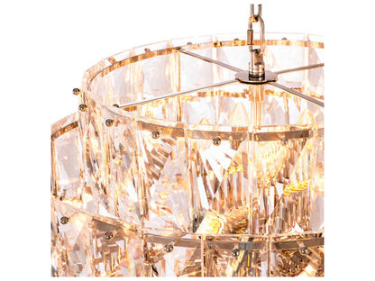 Eichholtz 26-Light Amazone Crystal Glass Chandelier in Nickel