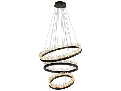 Eichholtz Randall 3-Ring Integrated LED Chandelier in Bronze Finish