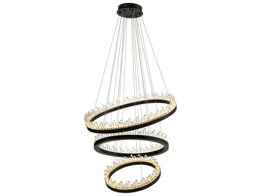 Eichholtz Randall 3-Ring Integrated LED Chandelier in Bronze Finish