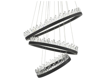 Eichholtz Randall 3-Ring Integrated LED Chandelier in Bronze Finish